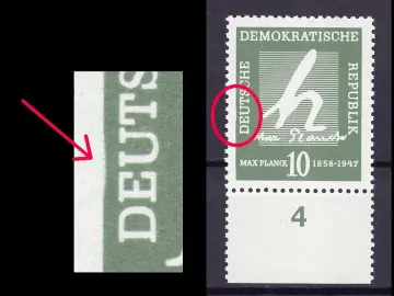 Bildfehler DDR 626 - Feld 44  W-Bogen