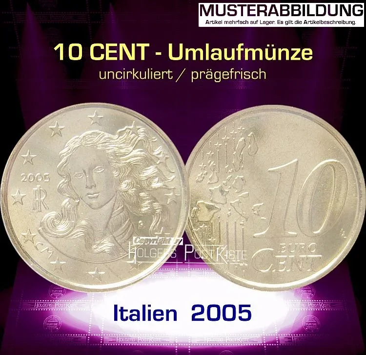 Euromünze 10 CENT - ITALIEN 2005 - prägefrisch/unc