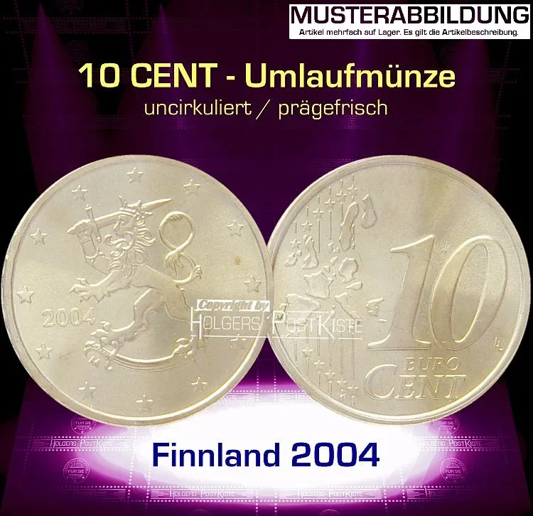 Euromünze 10 CENT - FINNLAND 2004 - prägefrisch/unc
