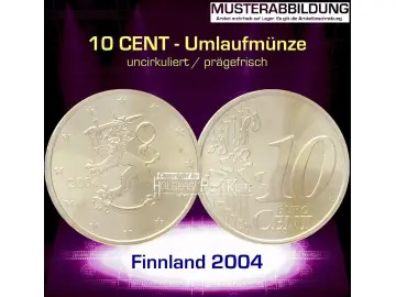 Euromünze 10 CENT - FINNLAND 2004 - prägefrisch/unc