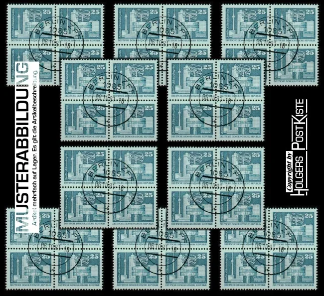 Mengenlot - DDR Aufbau 2521 - 10x Viererblockeinheit /gest.