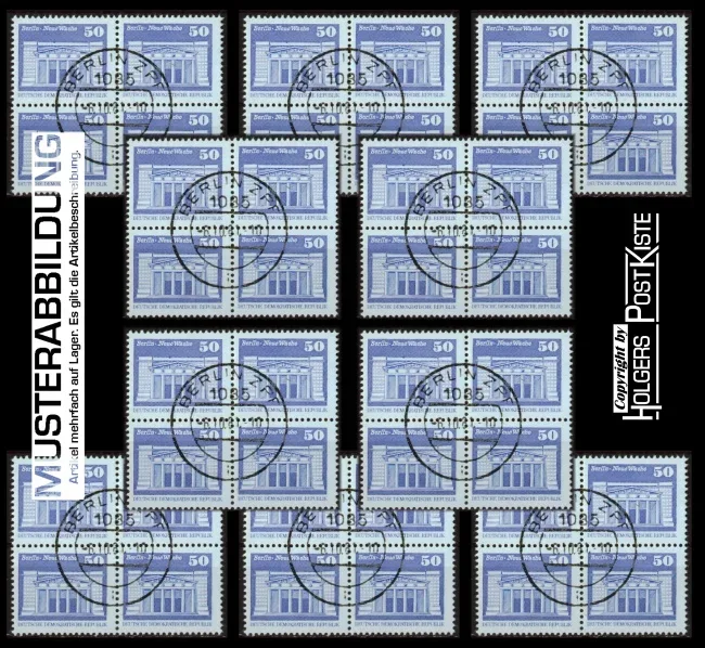 Mengenlot - DDR Aufbau 2549 v - 10x Viererblockeinheit /gest.