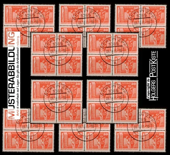 Mengenlot - DDR Aufbau 2588 - 10x Viererblockeinheit /gest.