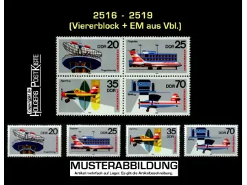 Speziallot DDR - 2516-2519 - Viererblock+Satz postfrisch