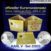 offizielles Kursmünzenset KARL V - Habsburger Reich 2003 = 5 Länder-Set
