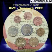 offizielles Kursmünzenset KARL V - Habsburger Reich 2003 = 5 Länder-Set
