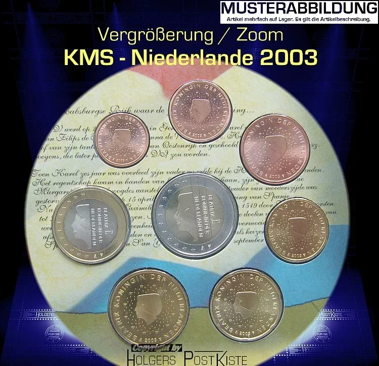 offizielles Kursmünzenset KARL V - Habsburger Reich 2003 = 5 Länder-Set