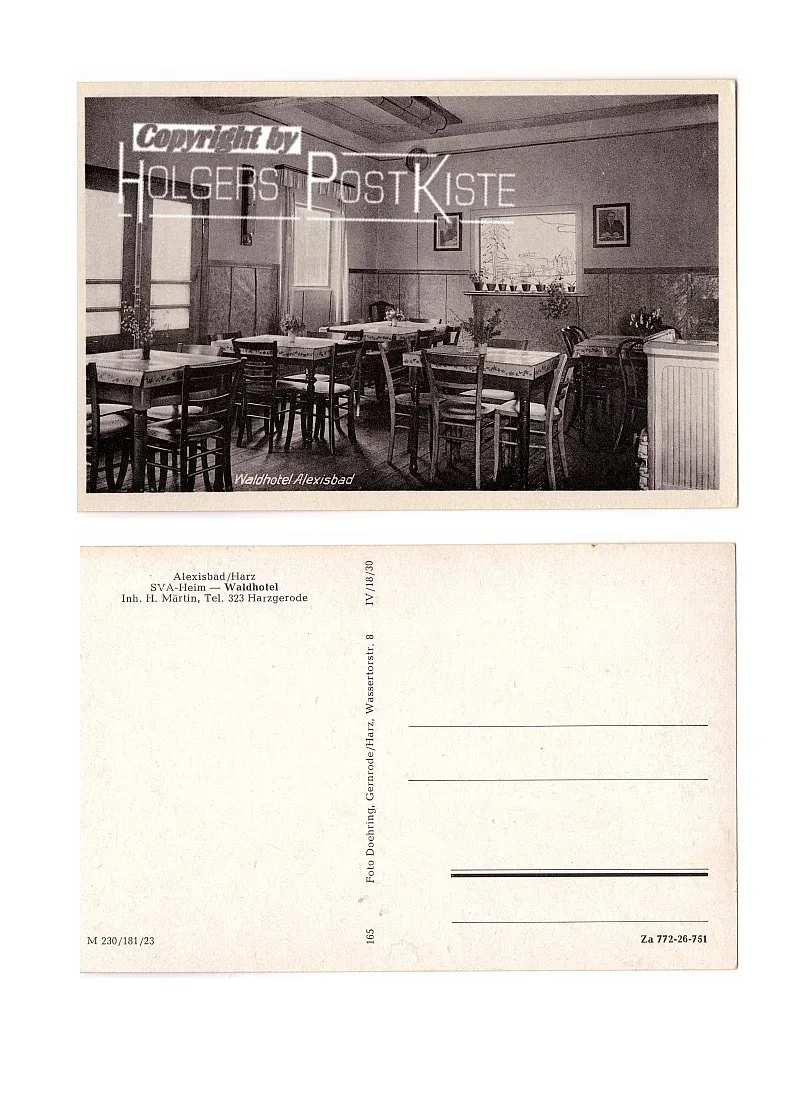 4x Ansichtskarten - Alexisbad , Hotel Försterling + Waldhotel + Kapelle