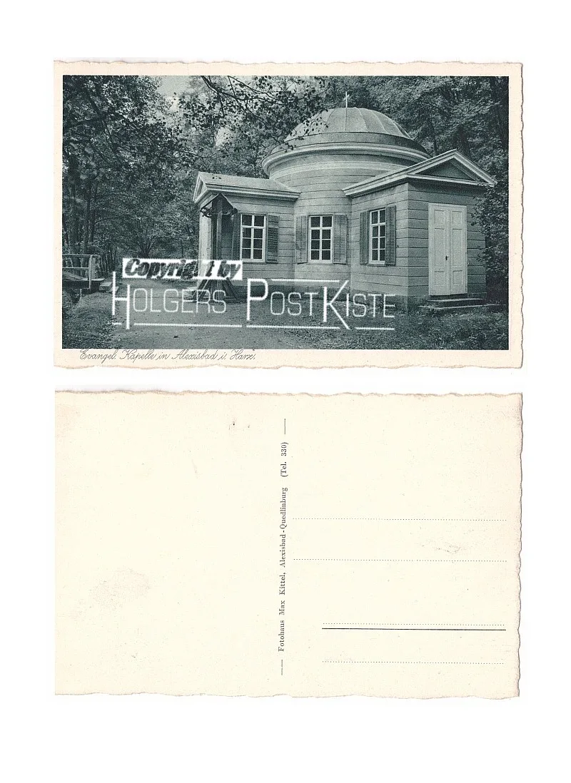4x Ansichtskarten - Alexisbad , Hotel Försterling + Waldhotel + Kapelle