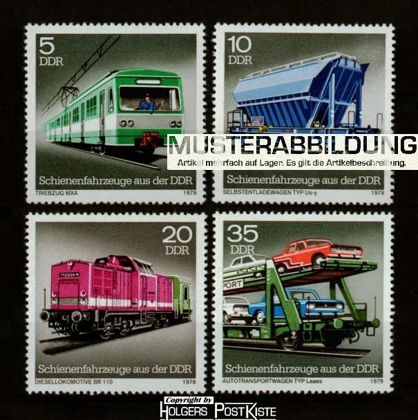 Satzausgabe DDR 2414-2417 Schienenfahrzeuge