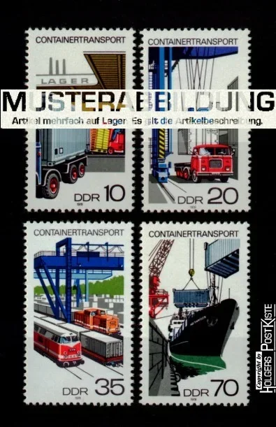 Satzausgabe DDR 2326-2329 Containertransport Containerumschlag