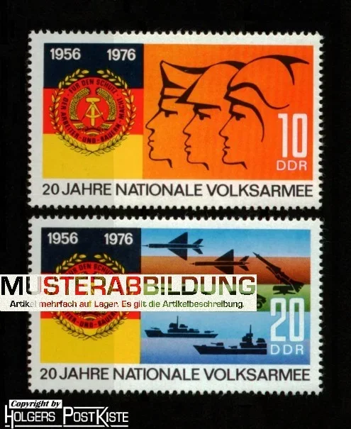 Satzausgabe DDR 2116+2117 Nationale Volksarmee (NVA)
