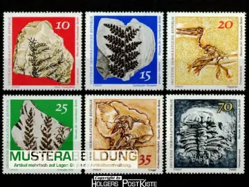 Satzausgabe DDR 1822-1827 Fossilien - Museum für Naturkunde Berlin