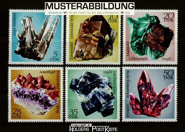 Satzausgabe DDR 1737-1742 Bergakademie Freiberg - Minerale (II.Ausgabe)
