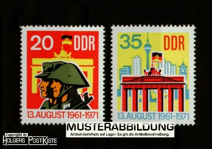 Satzausgabe DDR 1691+1692 Mauerbau - Berliner Mauer
