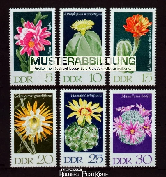 Satzausgabe DDR 1625-1630 Kakteen Sukkulenten (I.Ausgabe)