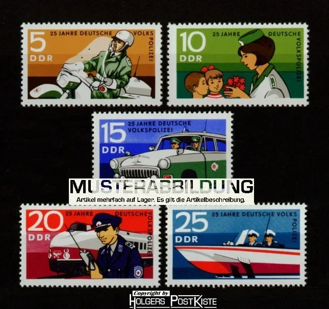 Satzausgabe DDR 1579-1583 Deutsche Volkspolizei (VP - Vopo)