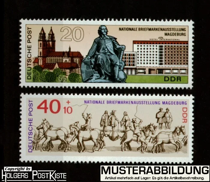 Satzausgabe DDR 1513+1514 Briefmarkenausstellung Magdeburg