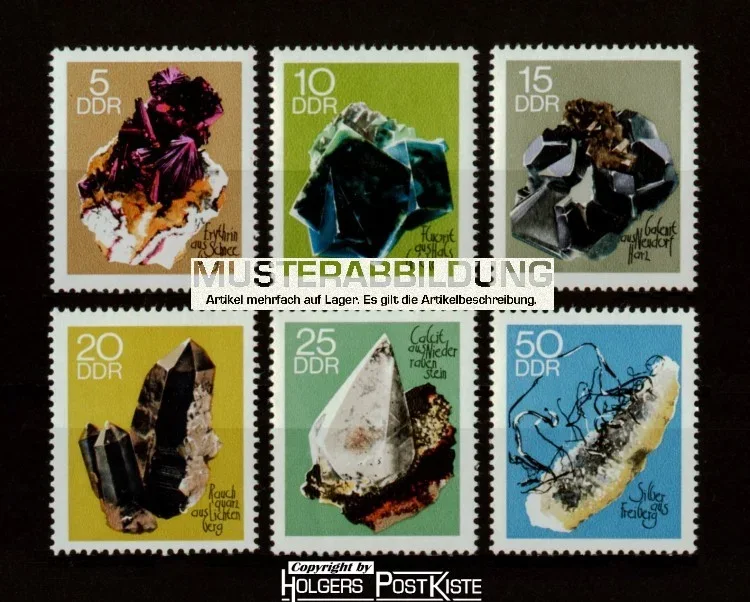 Satzausgabe DDR 1468-1473 Bergakademie Freiberg - Minerale (I.Ausgabe)