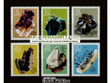 Satzausgabe DDR 1468-1473 Bergakademie Freiberg - Minerale (I.Ausgabe)