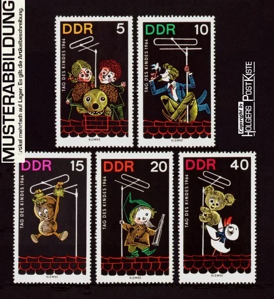 Satzausgabe DDR 1025-1029 Kinderfernsehen Sandmann