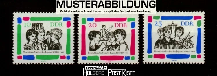 Satzausgabe DDR 1022-1024 Pfingsttreffen der Jugend (Deutschlandtreffen)