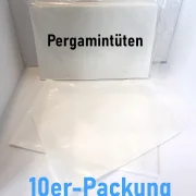 10erPack - Pergamintüten mit Lasche - Format ca. 19,5 x 13 cm)