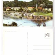 Ansichtskarte - Bad Schandau Johanniskirche, Dampfschiff & Hotel Elbresidenz