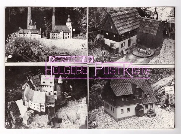 Ansichtskarte - Waschleithe Erzgeb. - Heimatecke Miniaturpark