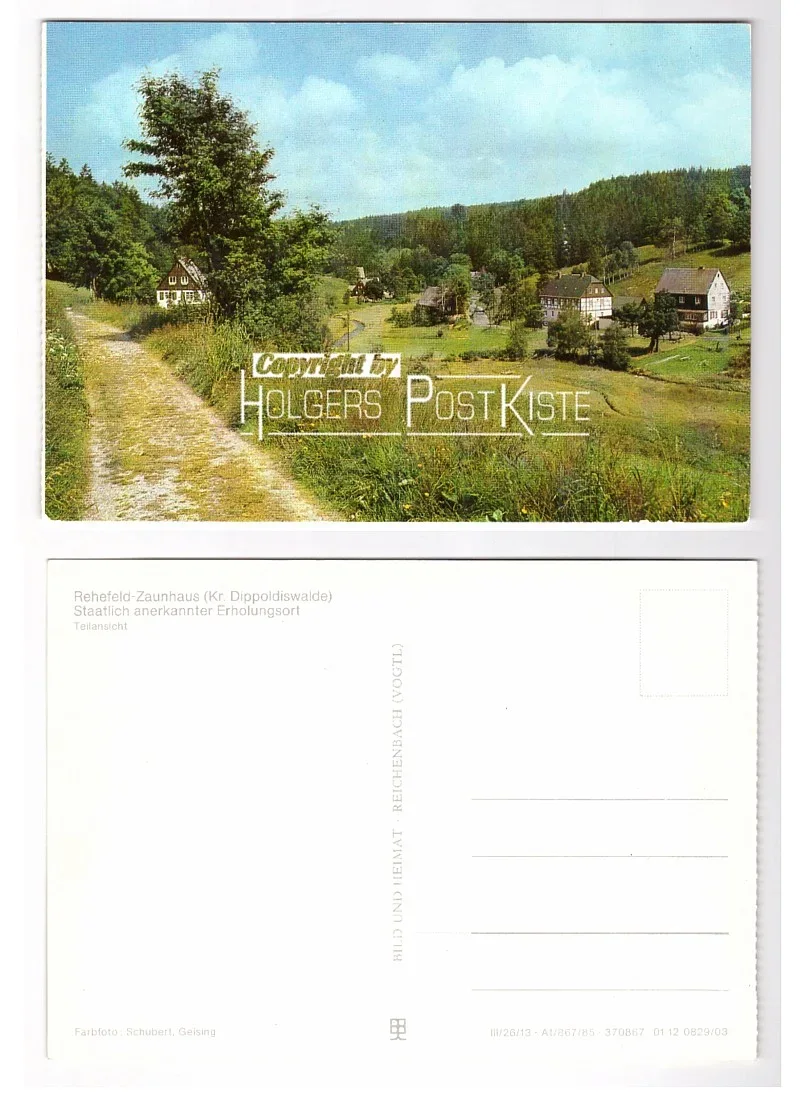 DDR-Ansichtskarte - Ortsansicht Rehefeld-Zaunhaus Osterzgebirge