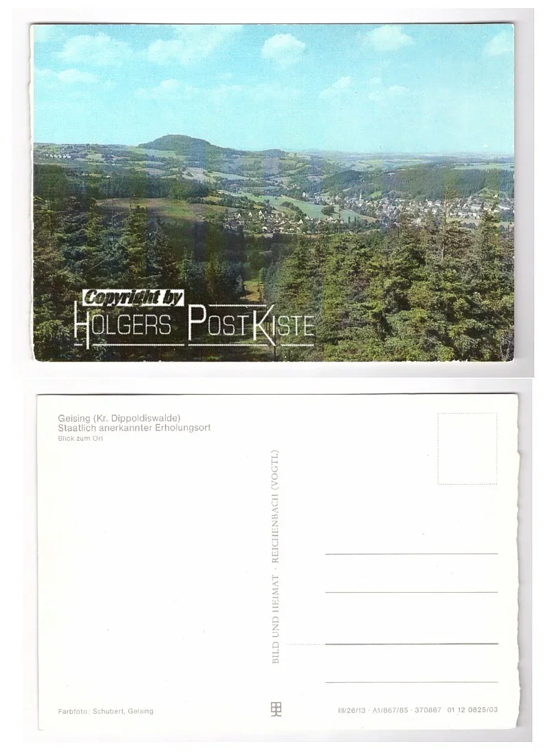 DDR-Ansichtskarte - Ortsansicht Geising Osterzgebirge