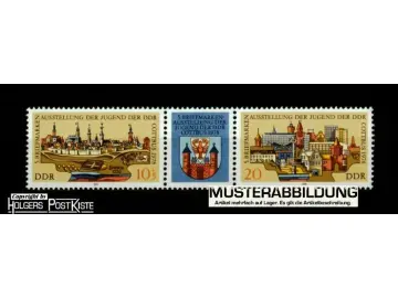 Zusammendruck DDR WZd371 (2343+2344) Briefmarkenausstellung