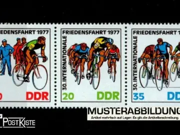 Zusammendruck DDR WZd346 (2216-2218) Radfernfahrt (Friedensfahrt)