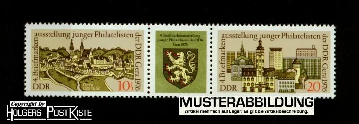 Zusammendruck DDR WZd332 (2153+2154) Briefmarkenausstellung