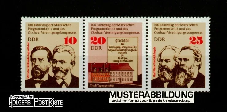 Zusammendruck DDR WZd328 (2050-2052) Marx'sche Programmkritik