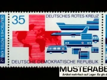 Zusammendruck DDR WZd272 (1789-1791) Deutsches Rotes Kreuz (DRK)