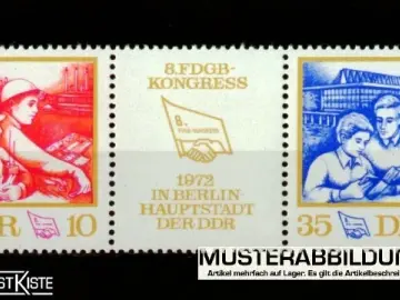 Zusammendruck DDR WZd266 (1761+1762) FDGB-Kongress