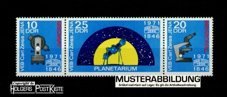Zusammendruck DDR WZd257 (1714-1716) Carl Zeiss Jena Planetarium