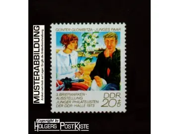 Einzelausgabe DDR 1884 Briefmarkenausstellung (Gemälde Glombitza)