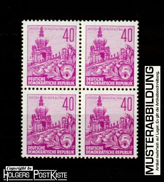 Viererblockeinheit DDR 583B Dauerserie Fünfjahrplan (Zwinger Dresden)