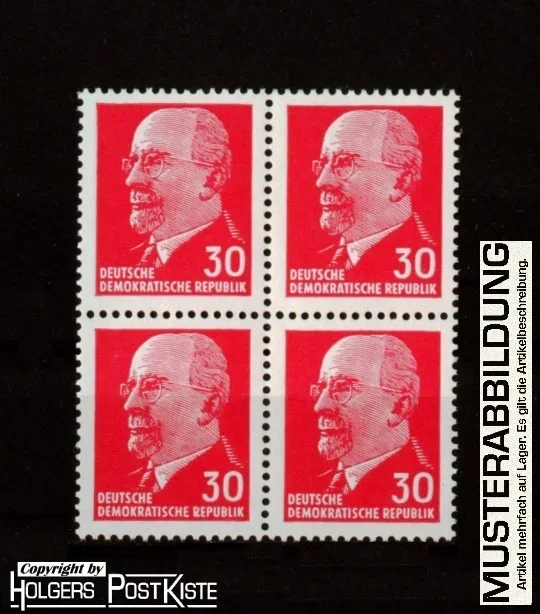Viererblockeinheit DDR 935 Y Dauerserie Walter Ulbricht