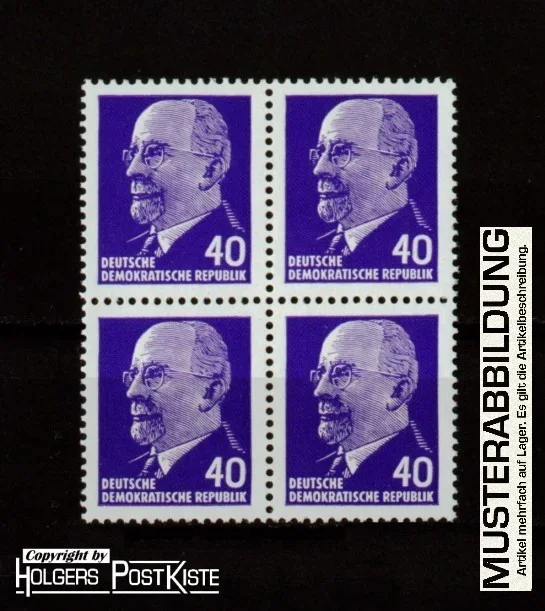 Viererblockeinheit DDR 936 Y Dauerserie Walter Ulbricht