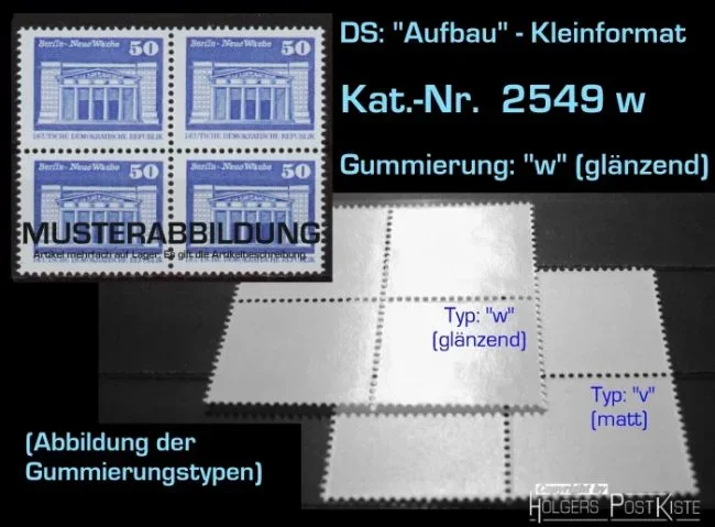 Viererblockeinheit DDR 2549 w Aufbau-Serie (Neue Wache Berlin)