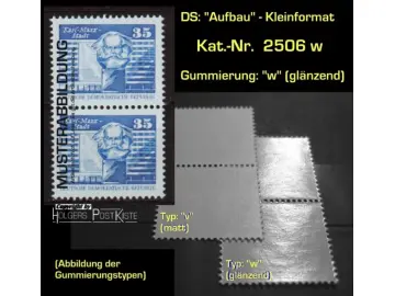 Paareinheit DDR 2506 w (senkrecht) Aufbau-Serie (Karl Marx Monument)