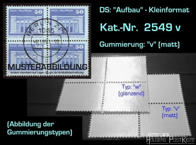 Viererblockeinheit DDR 2549 v Aufbau-Serie (Neue Wache Berlin)