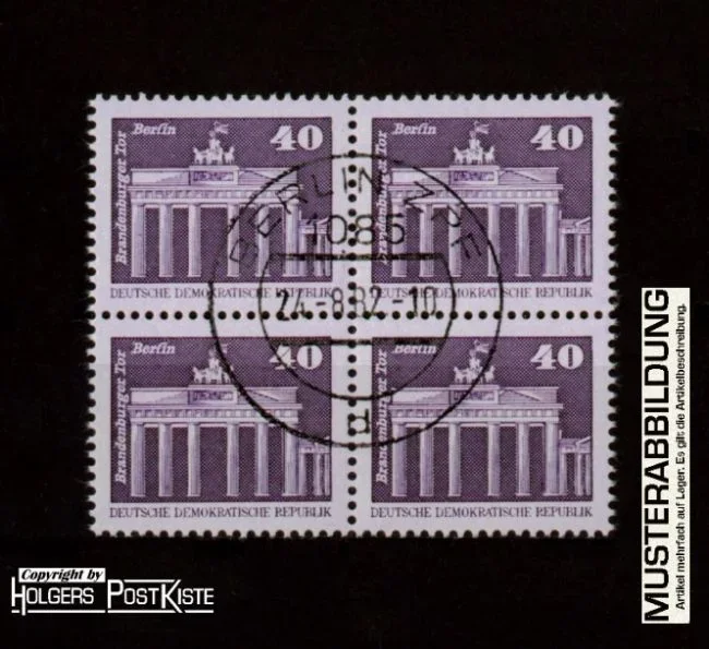 Viererblockeinheit DDR 2541 Aufbau-Serie (Brandenburger Tor)