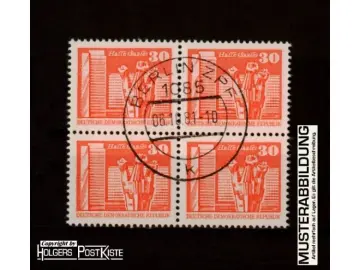Viererblockeinheit DDR 2588 Aufbau-Serie (Faustmonument Halle)