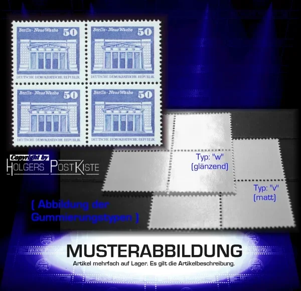 Viererblockeinheit DDR 2549 v Aufbau-Serie (Neue Wache Berlin)