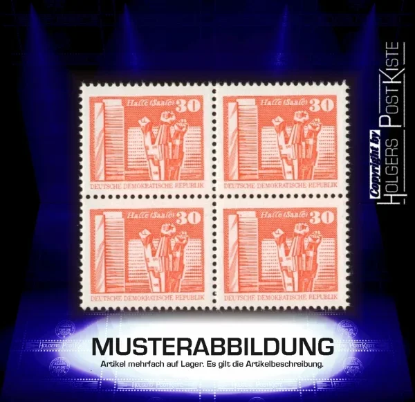 Viererblockeinheit DDR 2588 Aufbau-Serie (Faustmonument Halle)