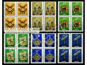 Viererblockeinheit DDR 2370-2375 Wissenschaftliche Museen Dresden